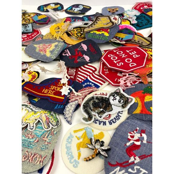 150 PC Assorted Sewing Applique Patches Iron on Sew On NEW Mixed Sequin Crafting - Picture 6 of 16